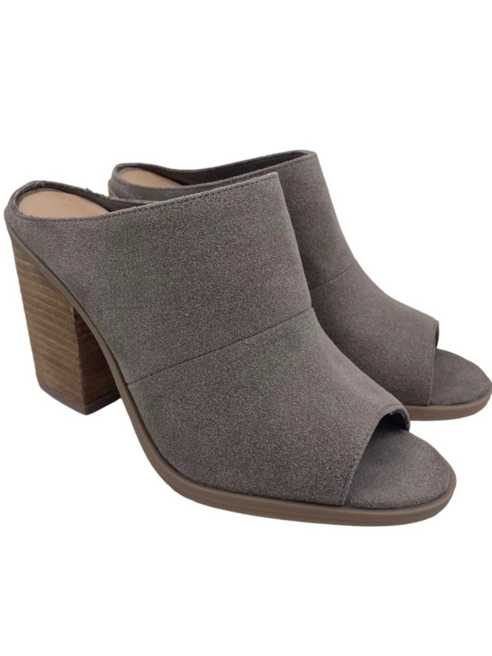 CALL IT SPRING suede peep toe mules stack heeled women’s Size 7.5 Galerassi